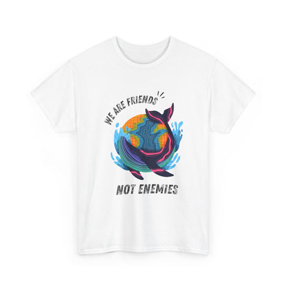 Earth-Friendly Unisex Heavy Cotton Tee - 'We Are Friends Not Enemies', Eco Apparel, Sustainable Fashion, Gift for Nature Lovers, Earth [...]