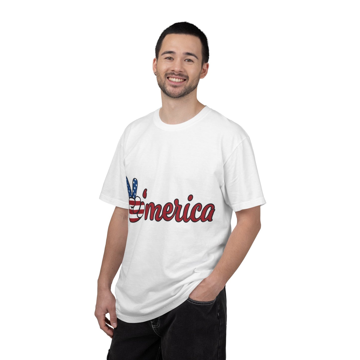 'Merica Peace Sign T-Shirt — Patriotic Fourth of July USA Tee