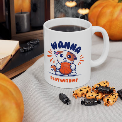 Whimsical Ceramic Mug - Perfect for Cat Lovers, Gifts, Birthdays, Coffee, Tea, Fun Decor