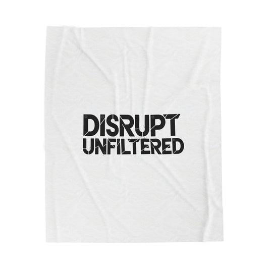 DISRUPT UNFILTERED Plush Blanket | Brutalist Fonts, Statement Typography