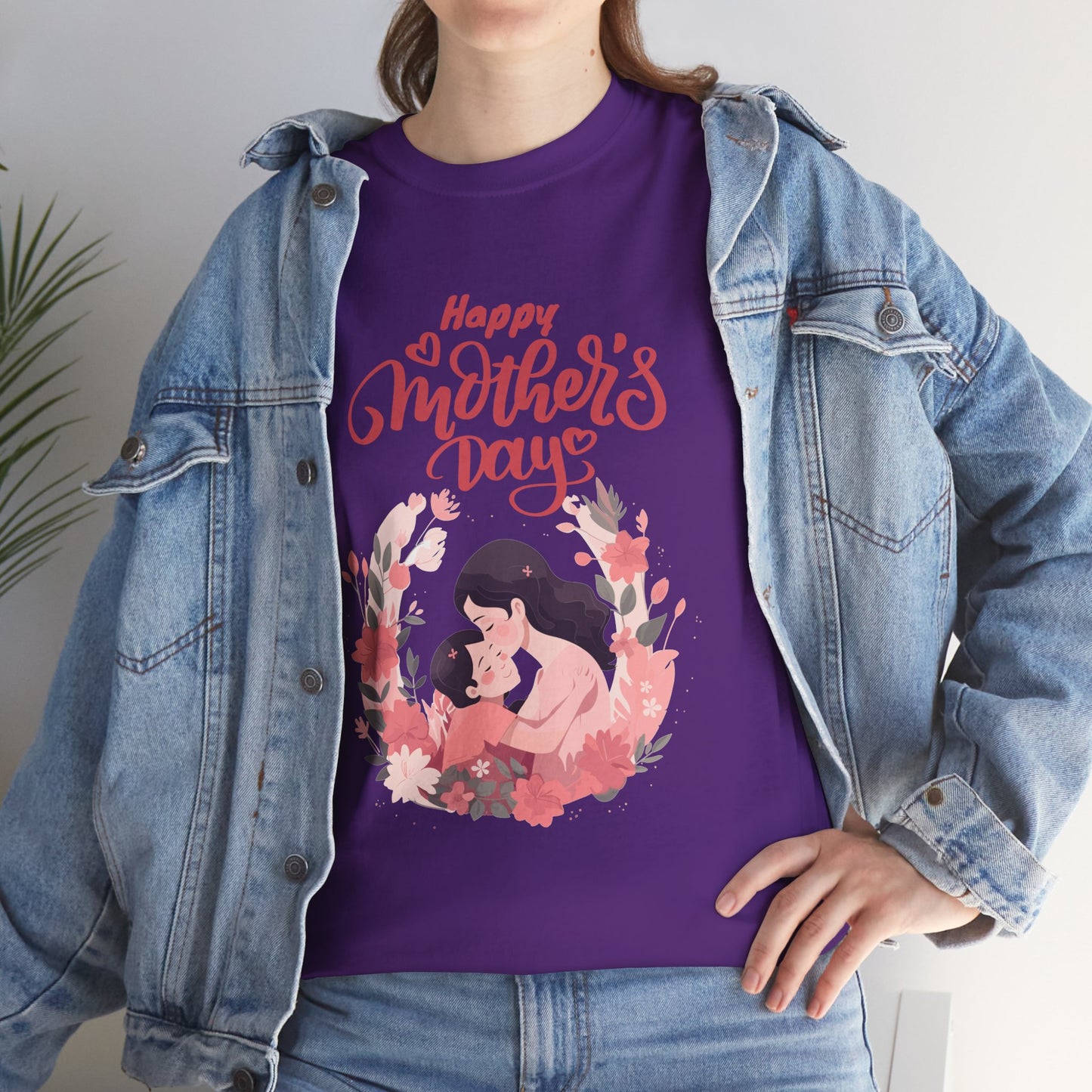 Mother’s Day Tee — "Happy Mother's Day" Floral Mom & Child Shirt