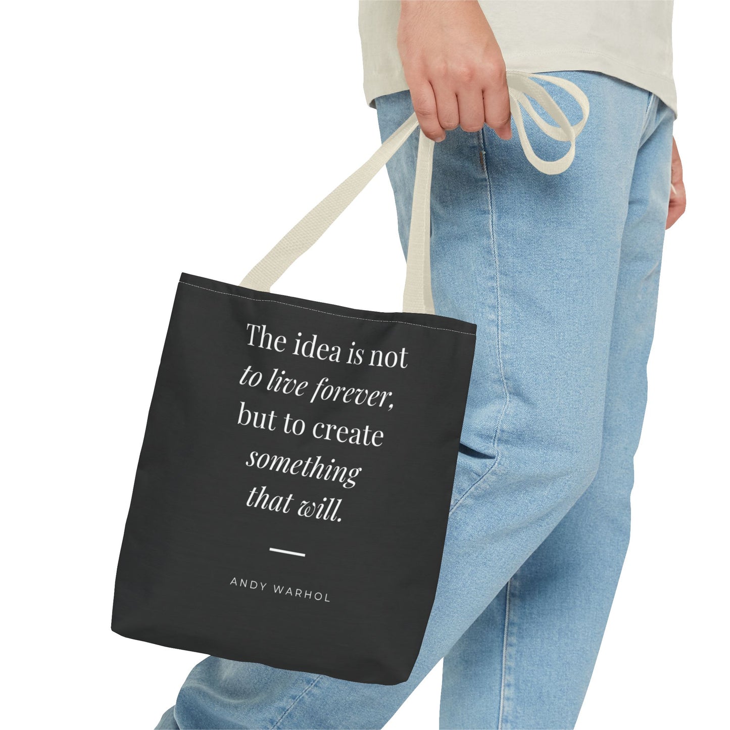 Inspirational Quote Tote Bag — "Create Something That Will"