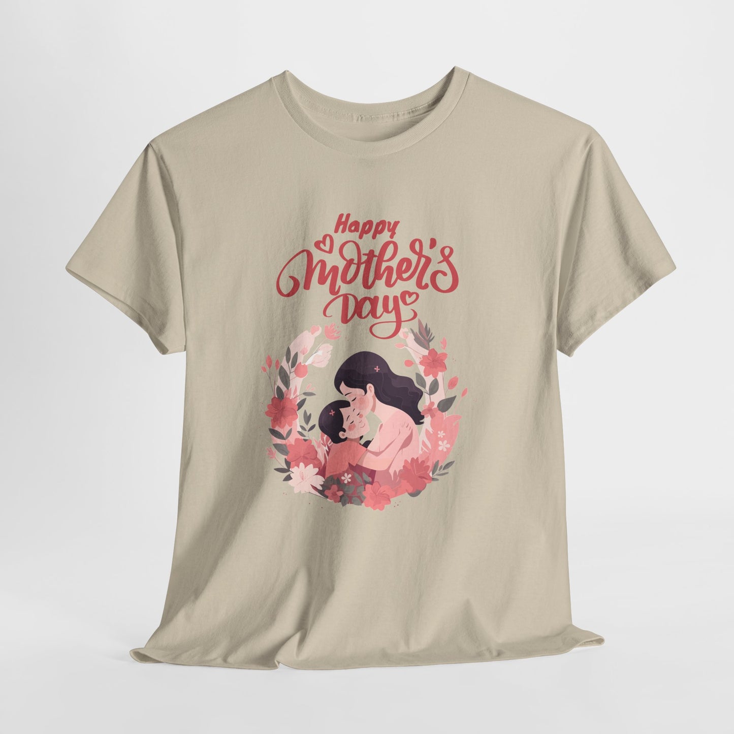 Mother’s Day Tee — "Happy Mother's Day" Floral Mom & Child Shirt