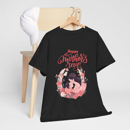 Mother’s Day Tee — "Happy Mother's Day" Floral Mom & Child Shirt