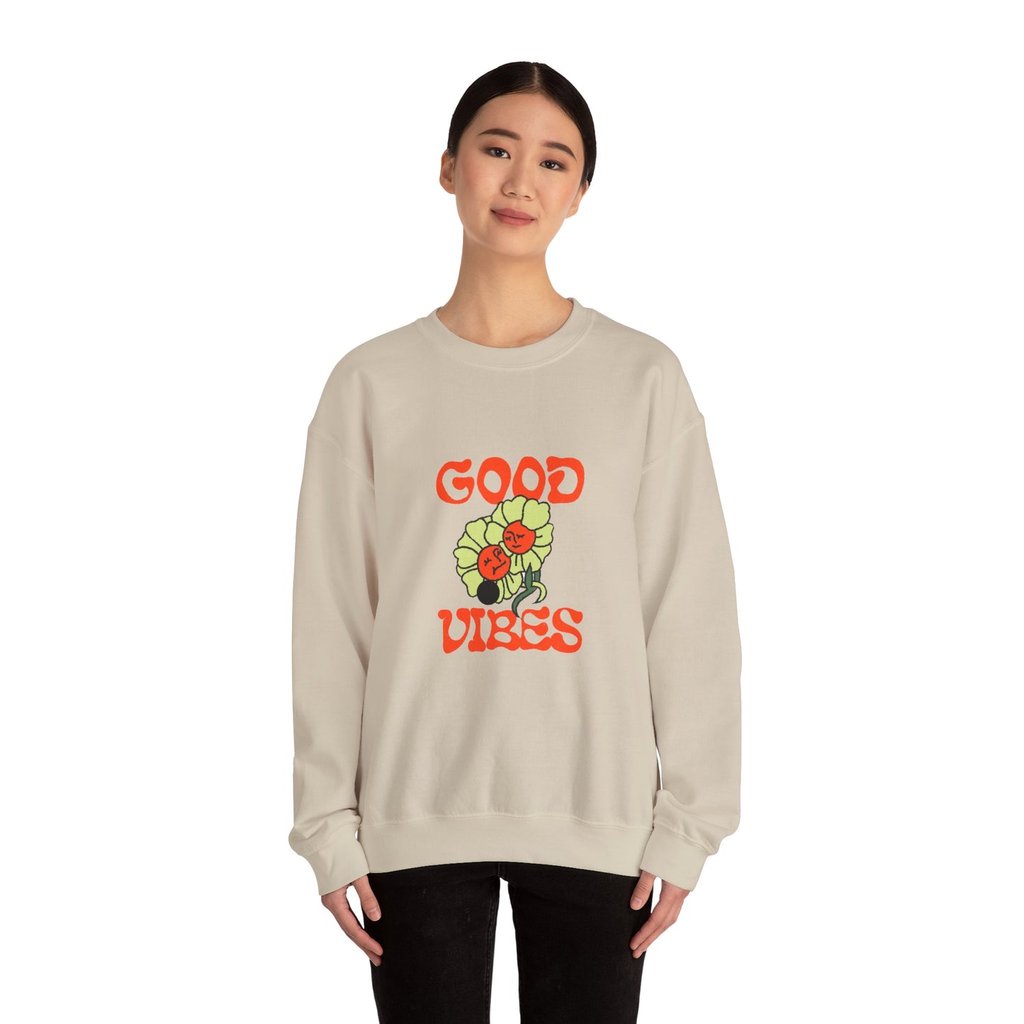 Good Vibes Floral Crewneck Sweatshirt