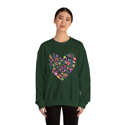 Heartfelt Gratitude Crewneck Sweatshirt, Cozy Gift, Unisex Apparel, Thankful Design, Thanksgiving, Casual Comfort, Year-Round Wear