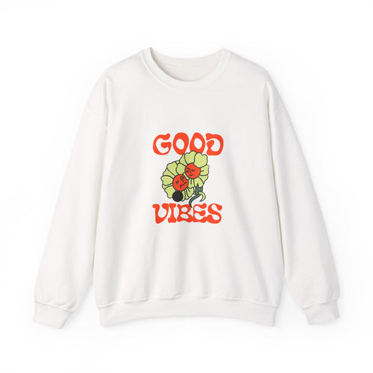 Good Vibes Floral Crewneck Sweatshirt