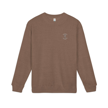 Nantucket Embroidered Crewneck Sweatshirt — Coastal Vintage Chest Logo