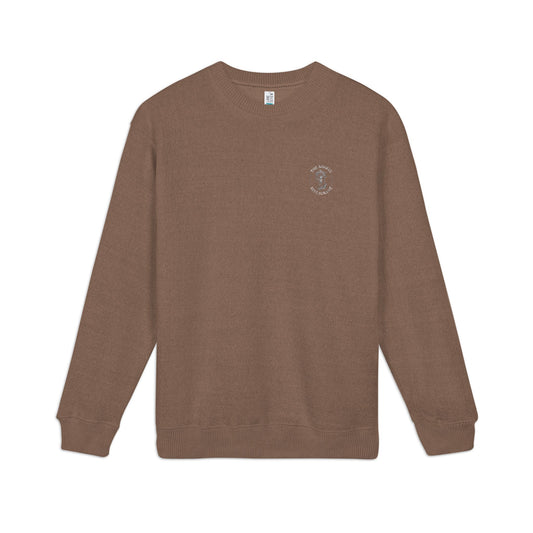 Nantucket Embroidered Crewneck Sweatshirt — Coastal Vintage Chest Logo