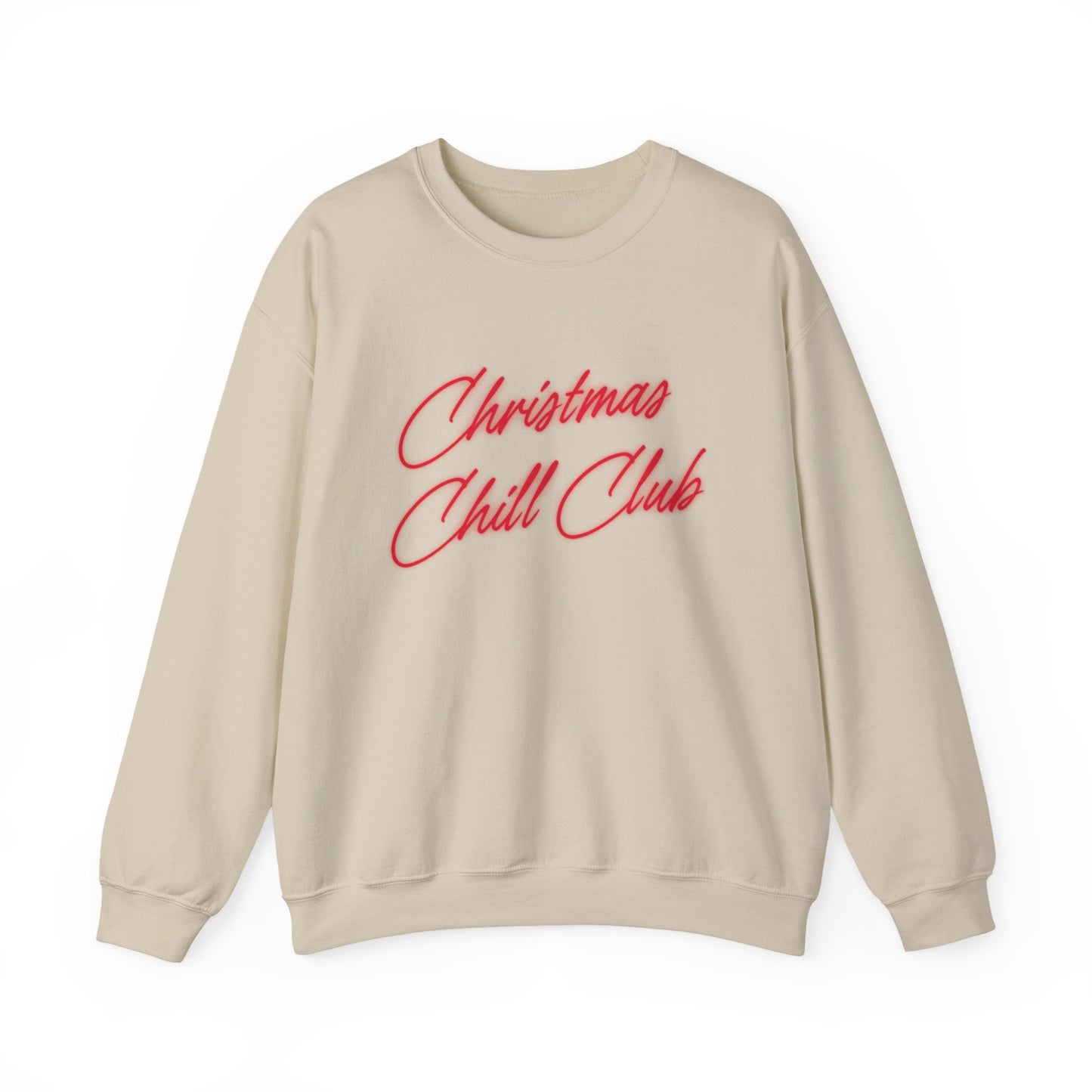 Christmas Chill Club Sweatshirt, Cozy Winter Sweater, Holiday Gift, Unisex Crewneck, Relaxed Fit, Festive Apparel, Season's Greetings
