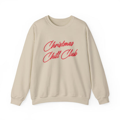 Christmas Chill Club Sweatshirt, Cozy Winter Sweater, Holiday Gift, Unisex Crewneck, Relaxed Fit, Festive Apparel, Season's Greetings