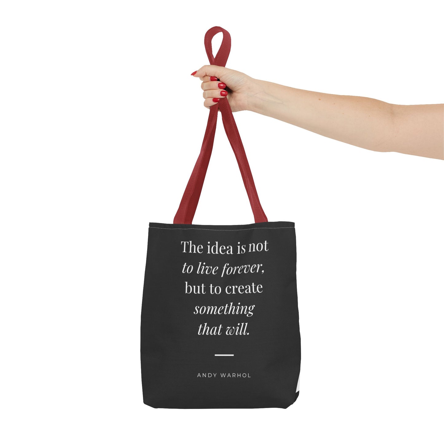 Inspirational Quote Tote Bag — "Create Something That Will"