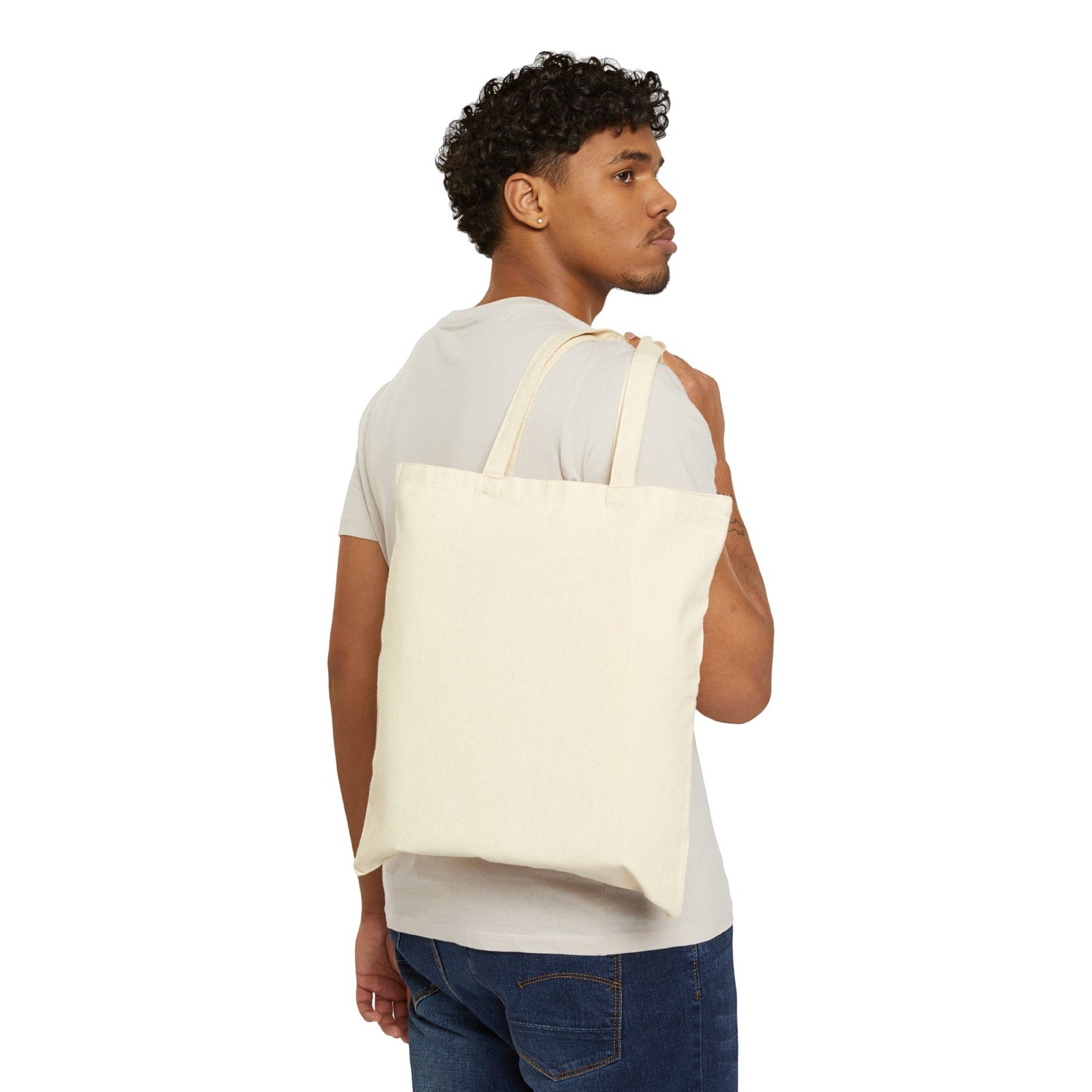 Just Be Here Tote | slow life, authenticity slogan cotton canvas