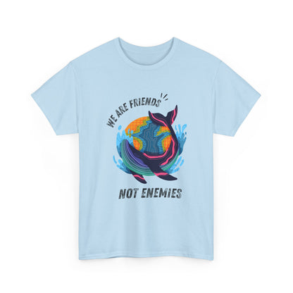 Earth-Friendly Unisex Heavy Cotton Tee - 'We Are Friends Not Enemies', Eco Apparel, Sustainable Fashion, Gift for Nature Lovers, Earth [...]