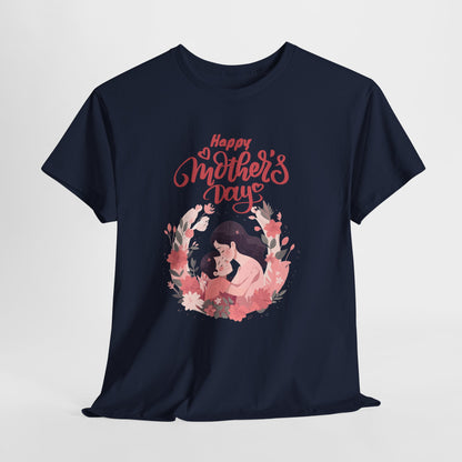 Mother’s Day Tee — "Happy Mother's Day" Floral Mom & Child Shirt