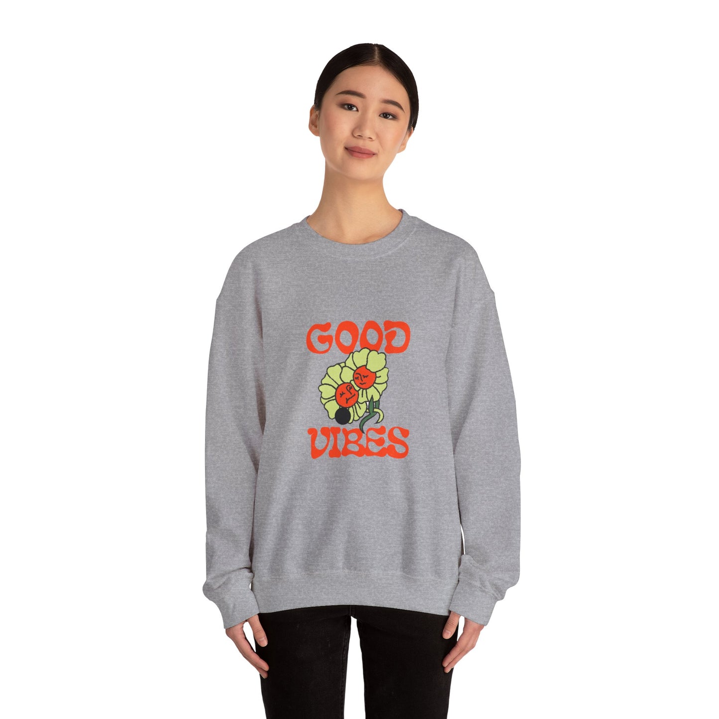 Good Vibes Floral Crewneck Sweatshirt