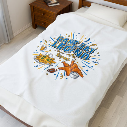 Game Day Legend Velveteen Blanket | Super Bowl Party, Game Day Humor