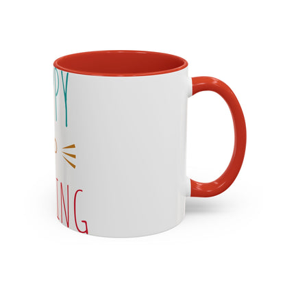 Happy and Dazzling Accent Coffee Mug — Inspirational Ceramic Tea Cup (11/15oz)