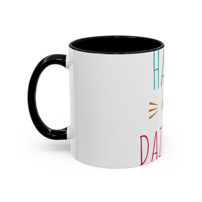 Happy and Dazzling Accent Coffee Mug — Inspirational Ceramic Tea Cup (11/15oz)