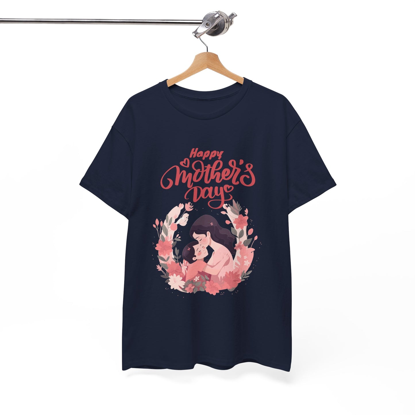 Mother’s Day Tee — "Happy Mother's Day" Floral Mom & Child Shirt