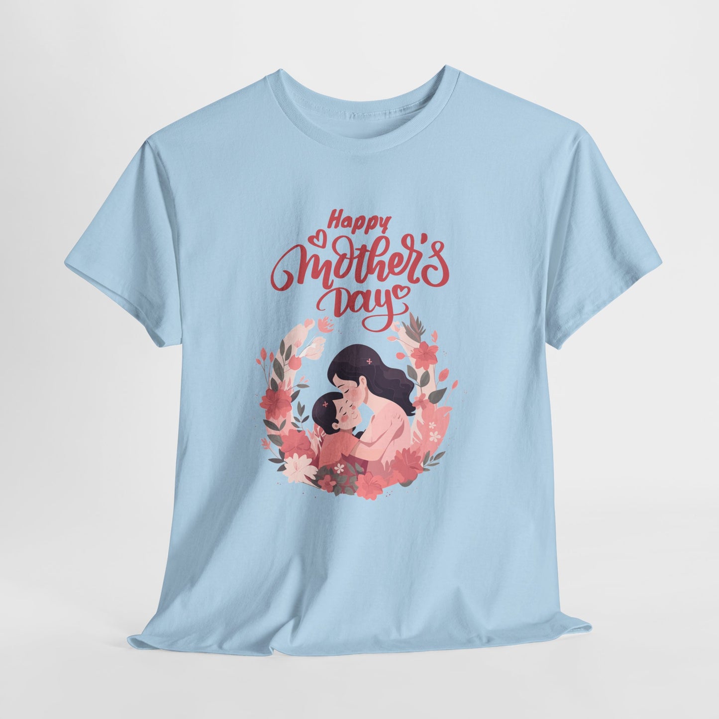 Mother’s Day Tee — "Happy Mother's Day" Floral Mom & Child Shirt