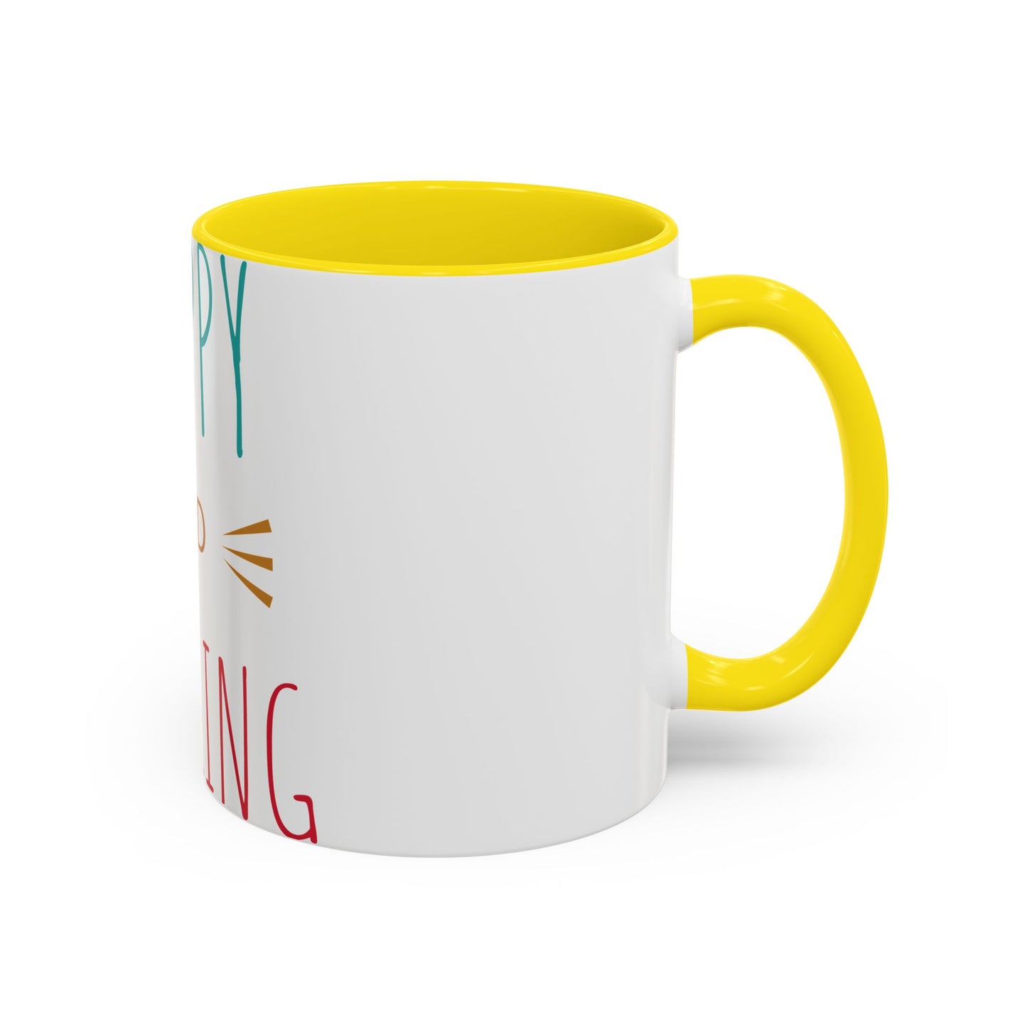 Happy and Dazzling Accent Coffee Mug — Inspirational Ceramic Tea Cup (11/15oz)