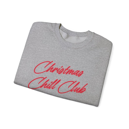 Christmas Chill Club Sweatshirt, Cozy Winter Sweater, Holiday Gift, Unisex Crewneck, Relaxed Fit, Festive Apparel, Season's Greetings