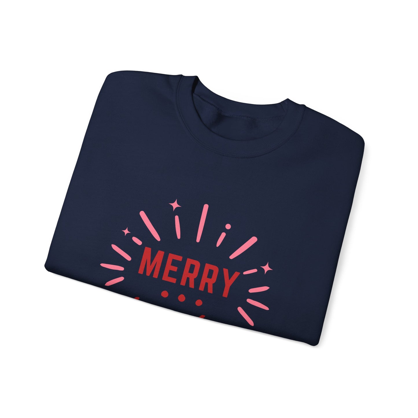 Merry Christmas Vibes Crewneck Sweatshirt | Cozy Holiday Wear, Unisex Winter Apparel, Christmas Gifts, Seasonal Fashion, Festive Sweatshirt