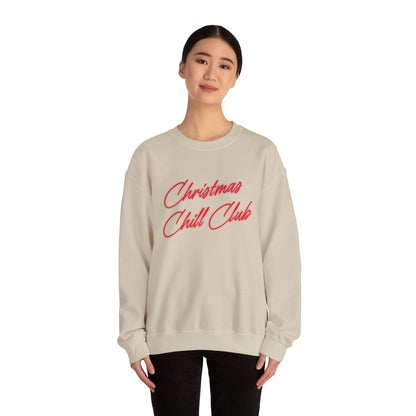 Christmas Chill Club Sweatshirt, Cozy Winter Sweater, Holiday Gift, Unisex Crewneck, Relaxed Fit, Festive Apparel, Season's Greetings