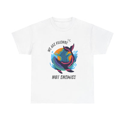Earth-Friendly Unisex Heavy Cotton Tee - 'We Are Friends Not Enemies', Eco Apparel, Sustainable Fashion, Gift for Nature Lovers, Earth [...]