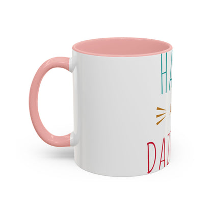 Happy and Dazzling Accent Coffee Mug — Inspirational Ceramic Tea Cup (11/15oz)