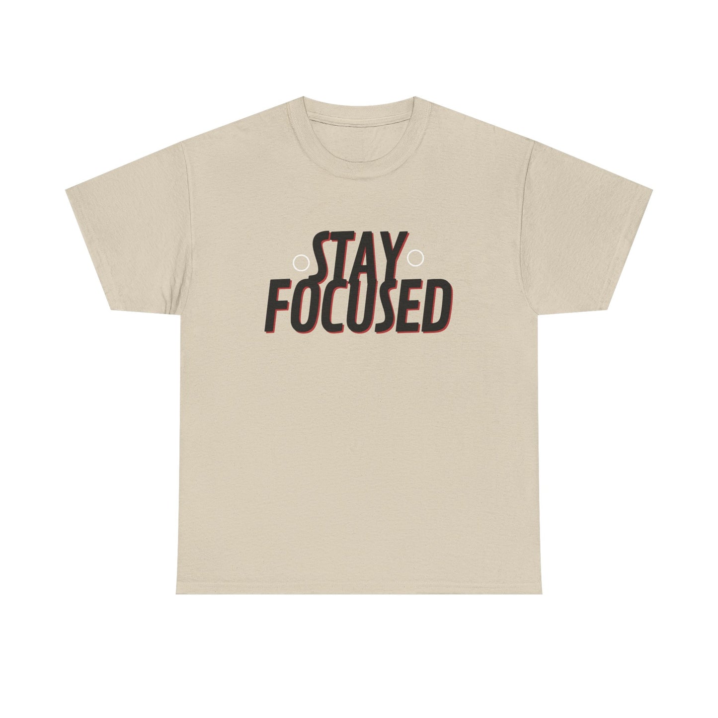 Stay Focused Unisex Heavy Cotton Tee, Motivational Shirt, Inspirational T-Shirt, Everyday Wear, Gifts for Students, Casual Outfit