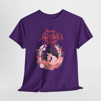 Mother’s Day Tee — "Happy Mother's Day" Floral Mom & Child Shirt
