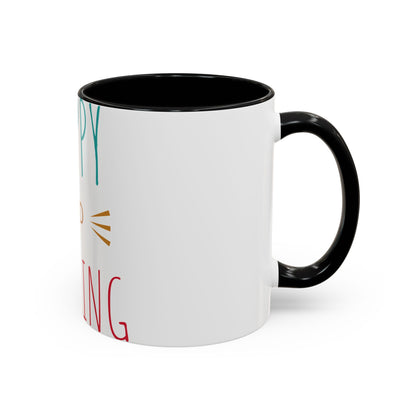 Happy and Dazzling Accent Coffee Mug — Inspirational Ceramic Tea Cup (11/15oz)