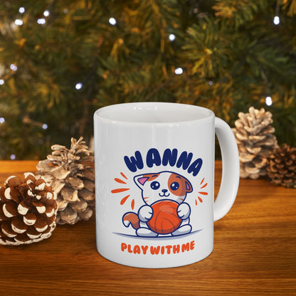 Whimsical Ceramic Mug - Perfect for Cat Lovers, Gifts, Birthdays, Coffee, Tea, Fun Decor