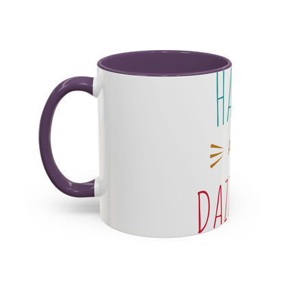 Happy and Dazzling Accent Coffee Mug — Inspirational Ceramic Tea Cup (11/15oz)