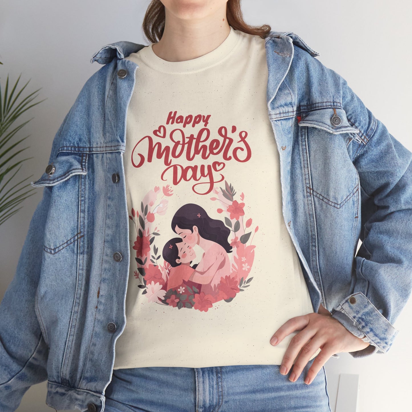 Mother’s Day Tee — "Happy Mother's Day" Floral Mom & Child Shirt