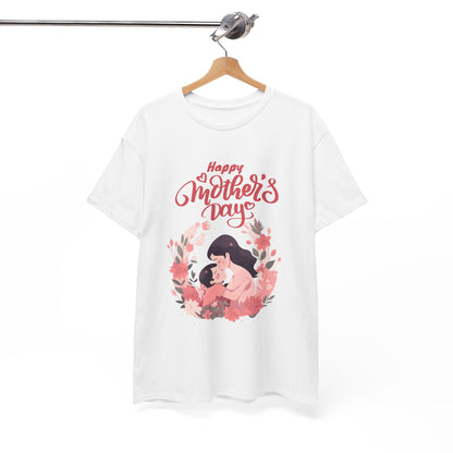 Mother’s Day Tee — "Happy Mother's Day" Floral Mom & Child Shirt