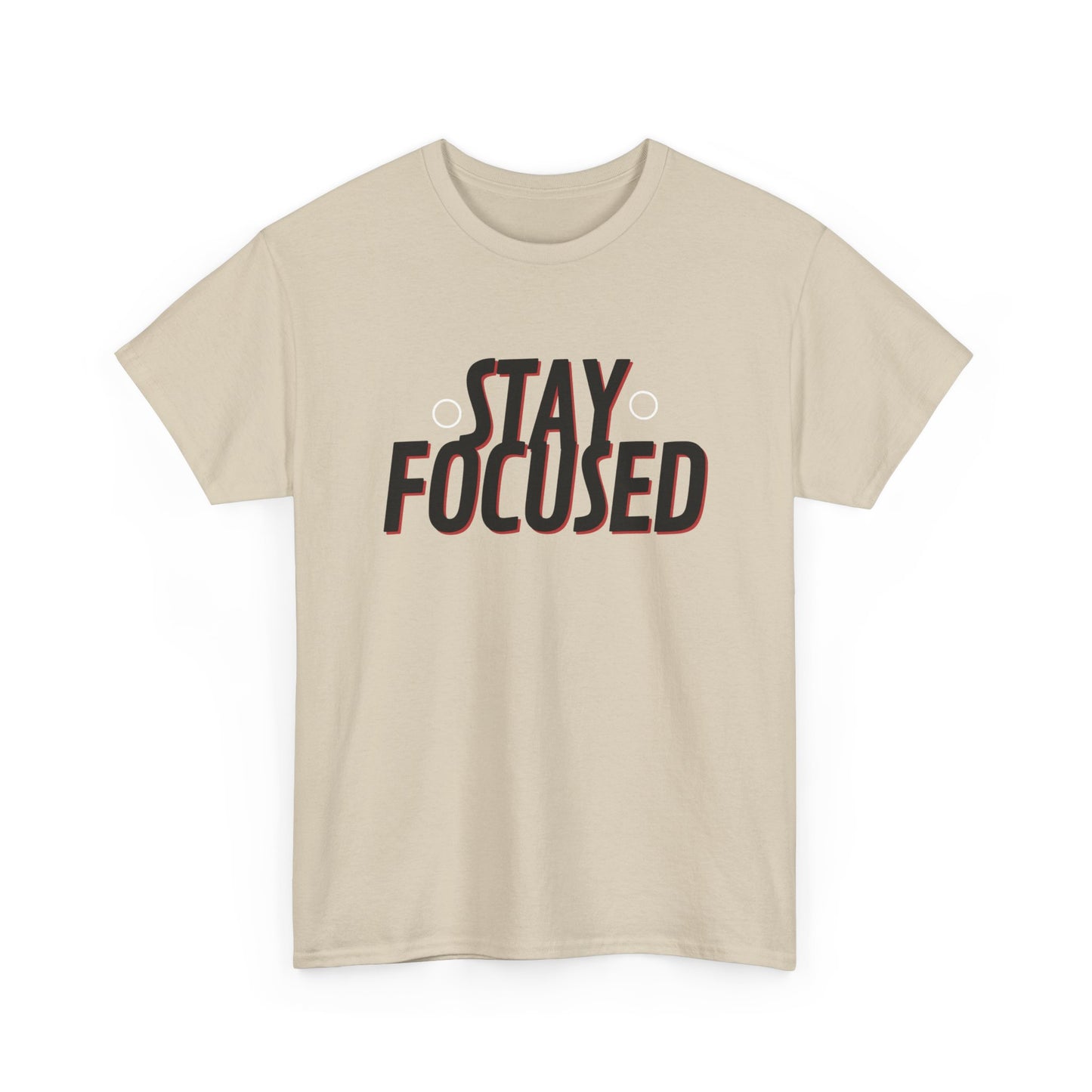 Stay Focused Unisex Heavy Cotton Tee, Motivational Shirt, Inspirational T-Shirt, Everyday Wear, Gifts for Students, Casual Outfit