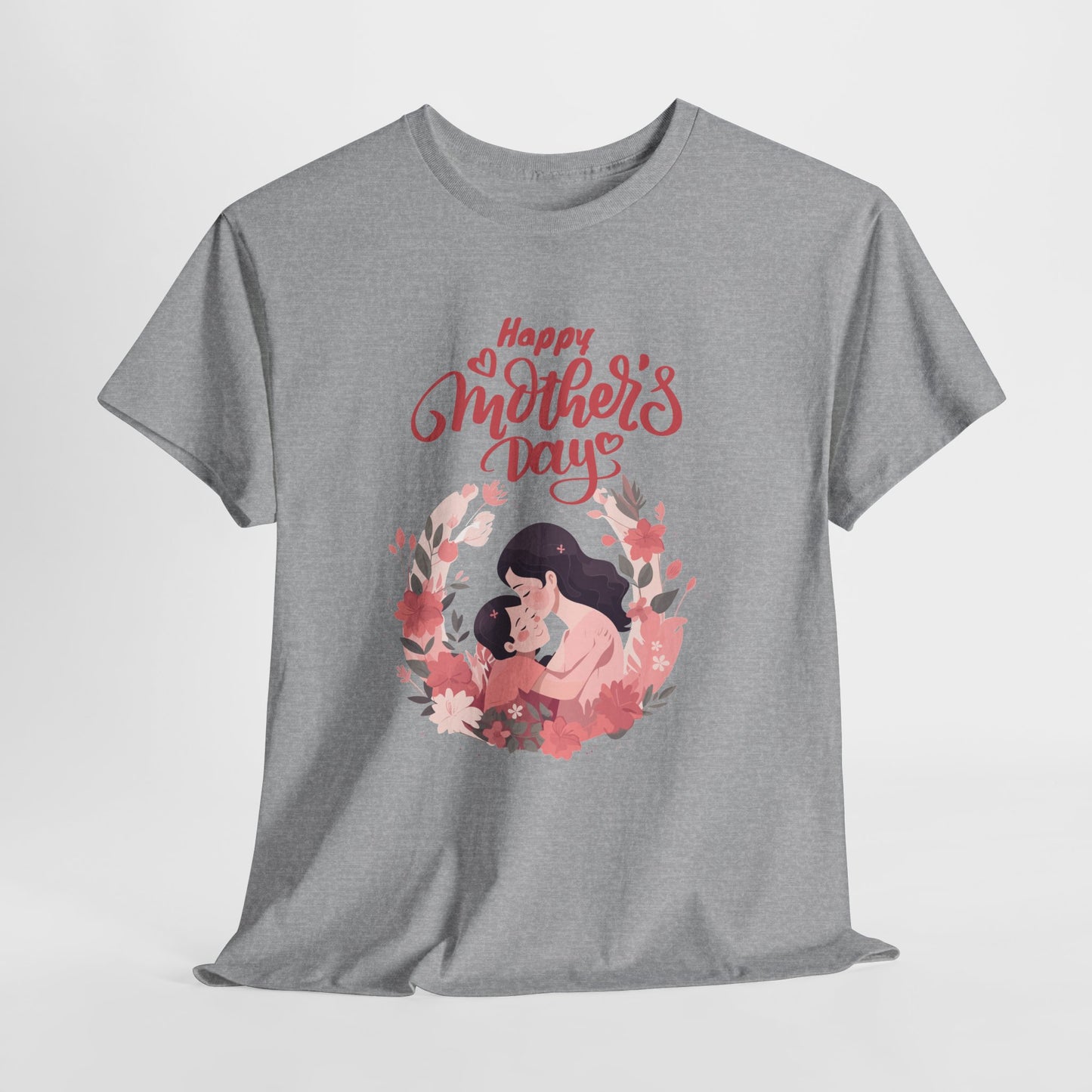 Mother’s Day Tee — "Happy Mother's Day" Floral Mom & Child Shirt