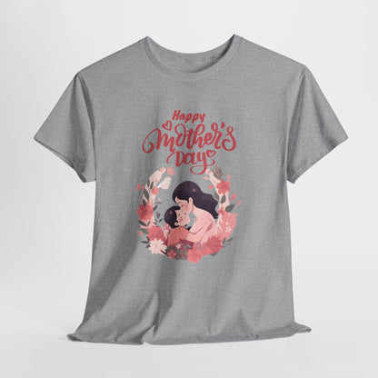 Mother’s Day Tee — "Happy Mother's Day" Floral Mom & Child Shirt