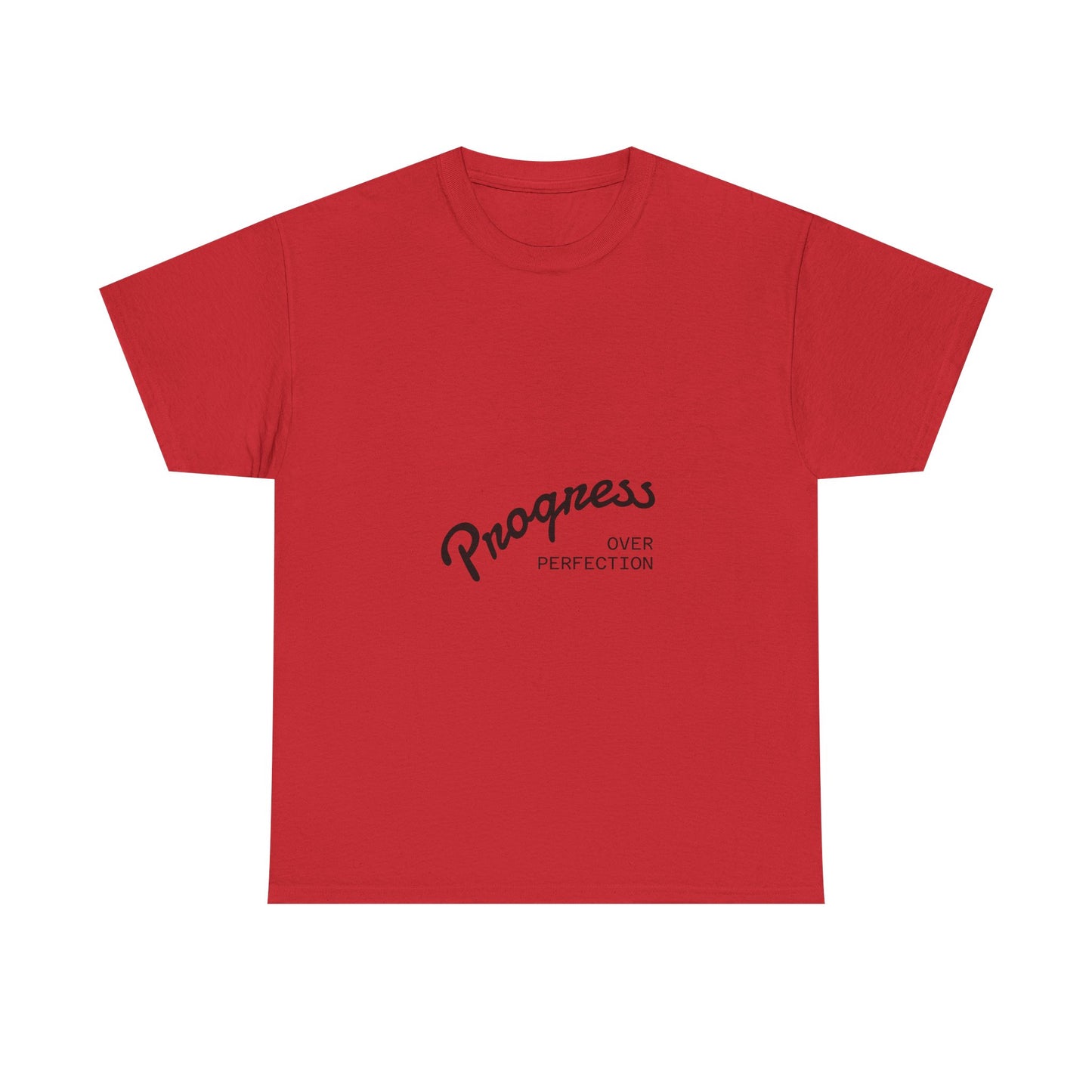 Motivational back to school Unisex Heavy Cotton shirts Progress Over Perfection, Inspirational Style