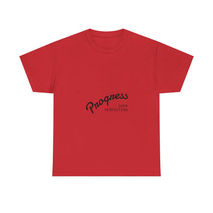 Motivational back to school Unisex Heavy Cotton shirts Progress Over Perfection, Inspirational Style