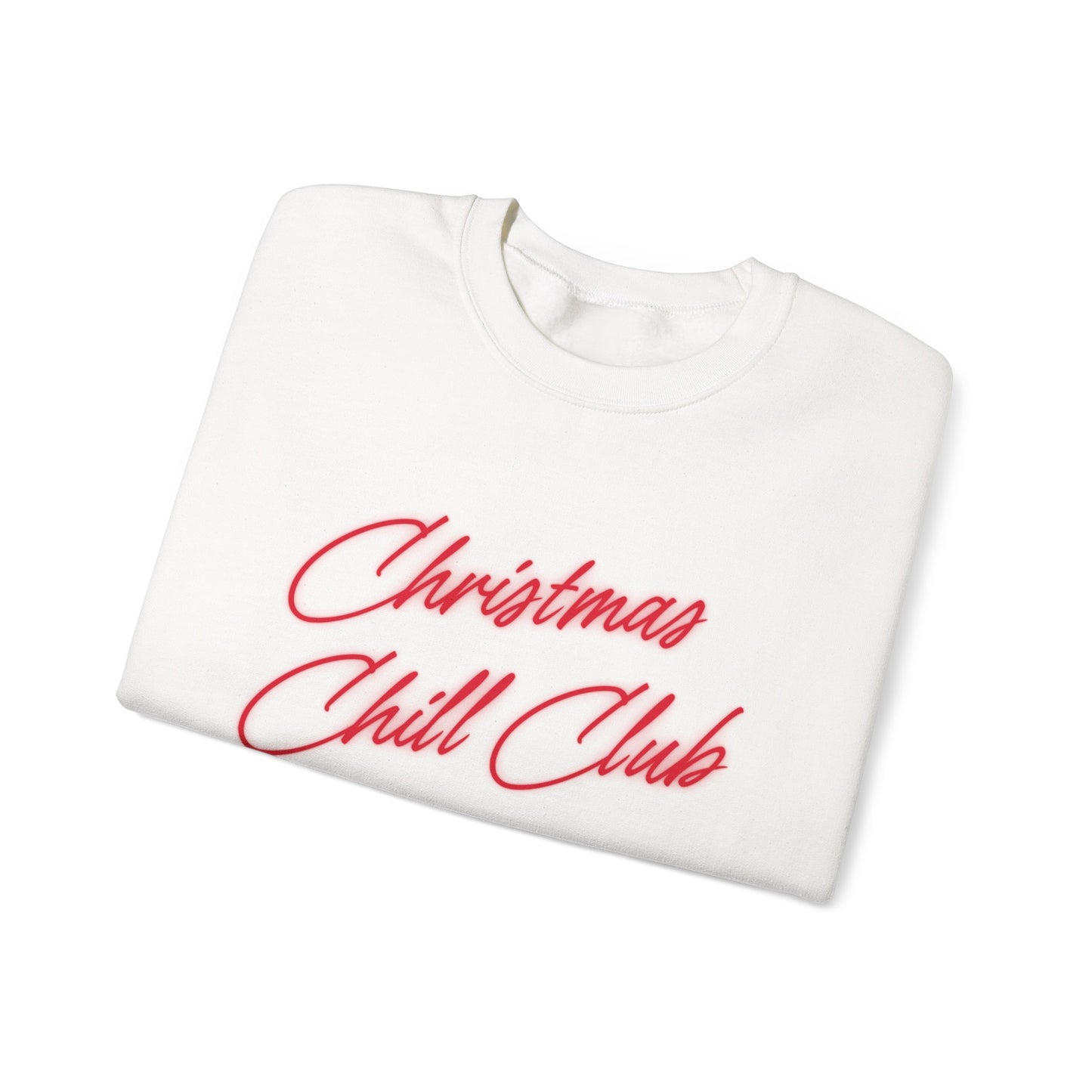 Christmas Chill Club Sweatshirt, Cozy Winter Sweater, Holiday Gift, Unisex Crewneck, Relaxed Fit, Festive Apparel, Season's Greetings
