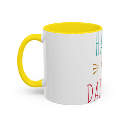 Happy and Dazzling Accent Coffee Mug — Inspirational Ceramic Tea Cup (11/15oz)