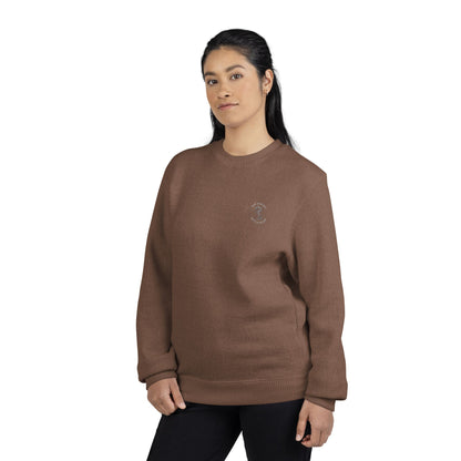 Nantucket Embroidered Crewneck Sweatshirt — Coastal Vintage Chest Logo
