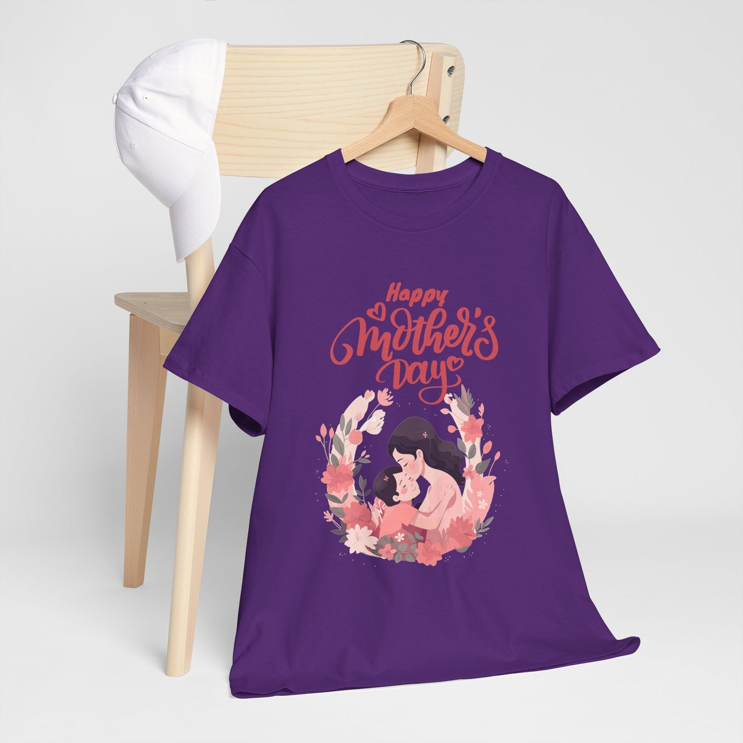 Mother’s Day Tee — "Happy Mother's Day" Floral Mom & Child Shirt