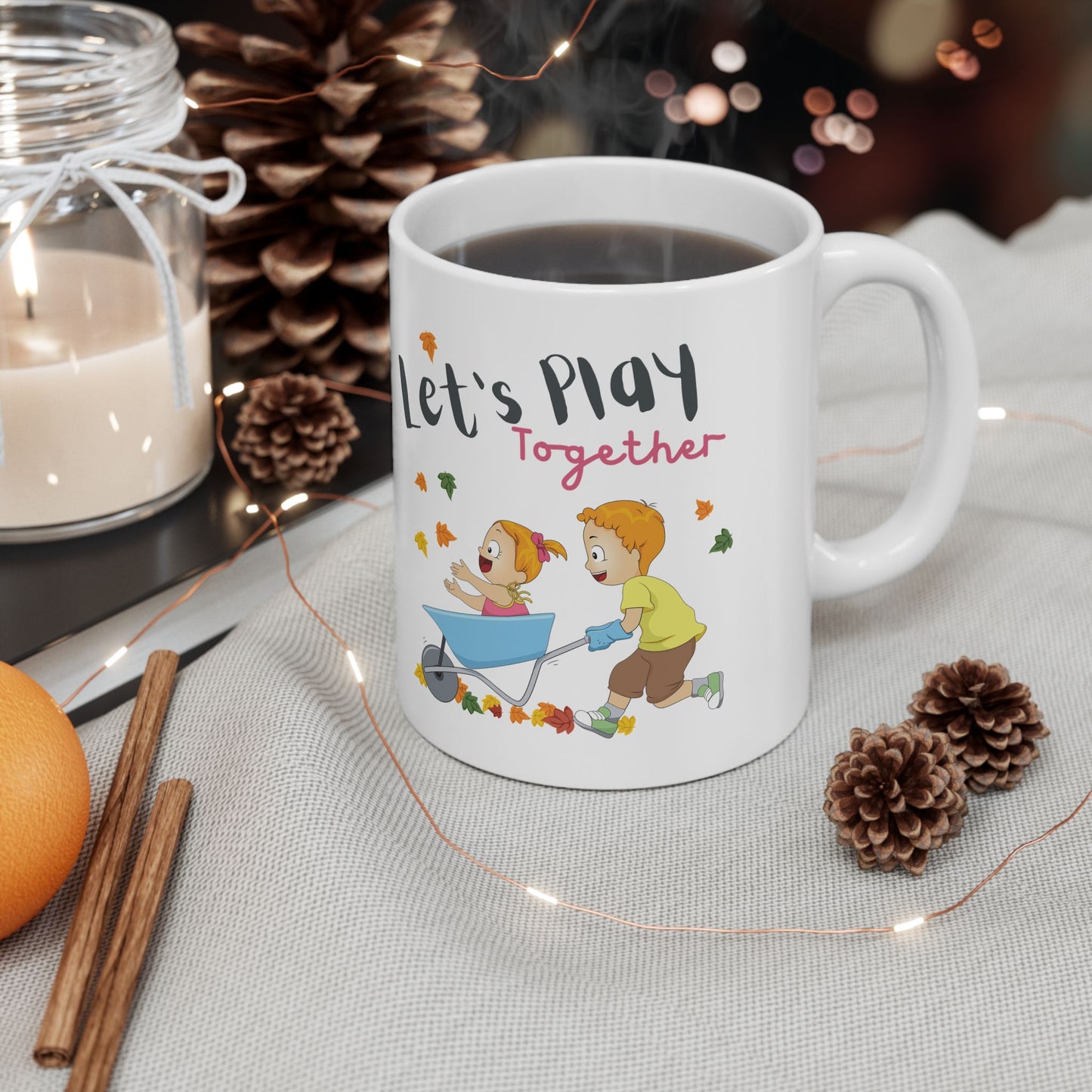 Autumn Adventure Ceramic Mug - Perfect for Cozy Moments, Family Gatherings, Fall Decor, Warm Beverages, Gifts for Moms