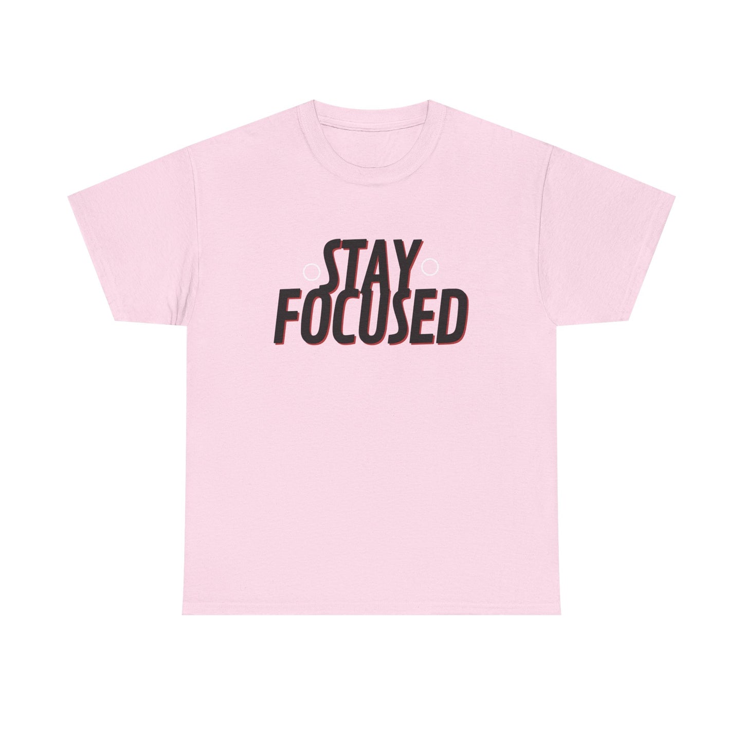 Stay Focused Unisex Heavy Cotton Tee, Motivational Shirt, Inspirational T-Shirt, Everyday Wear, Gifts for Students, Casual Outfit