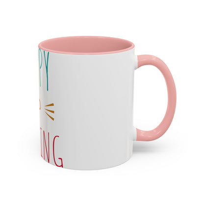 Happy and Dazzling Accent Coffee Mug — Inspirational Ceramic Tea Cup (11/15oz)